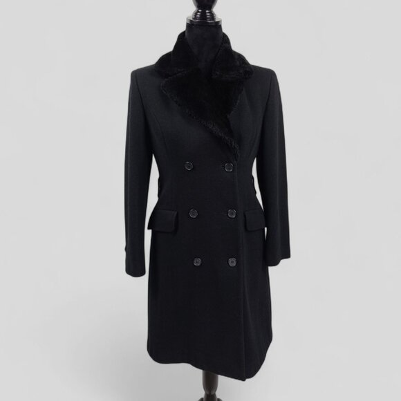 United Colors Of Benetton Wool Blend Long Coat Size XS - Picture 2 of 12